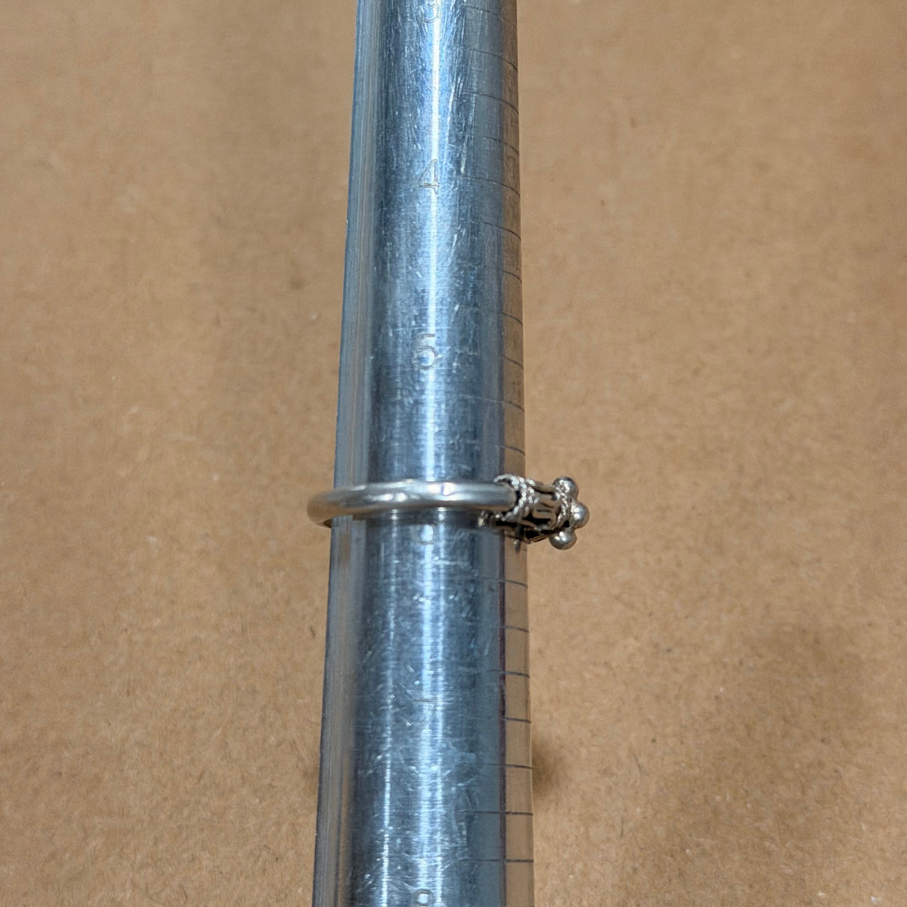 Sterling Bali Style Rounded Band Ring Sz 6