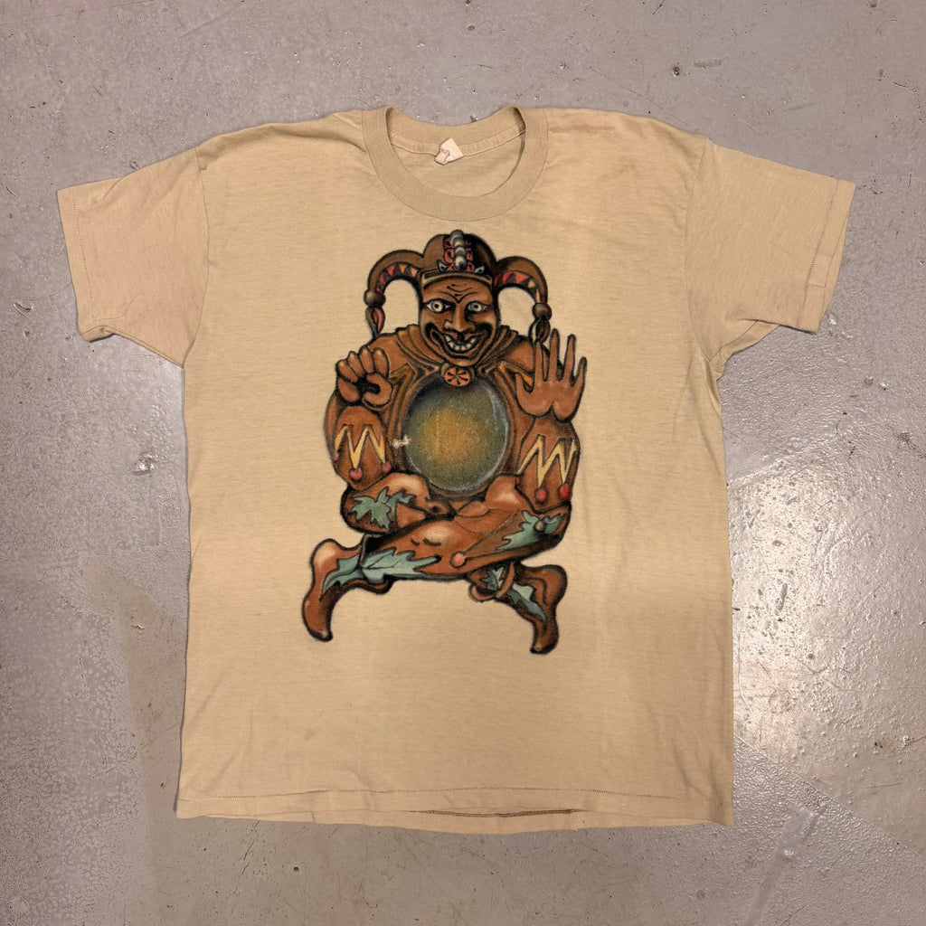 70's Jester Airbrush Graphic Tee Shirt (L)