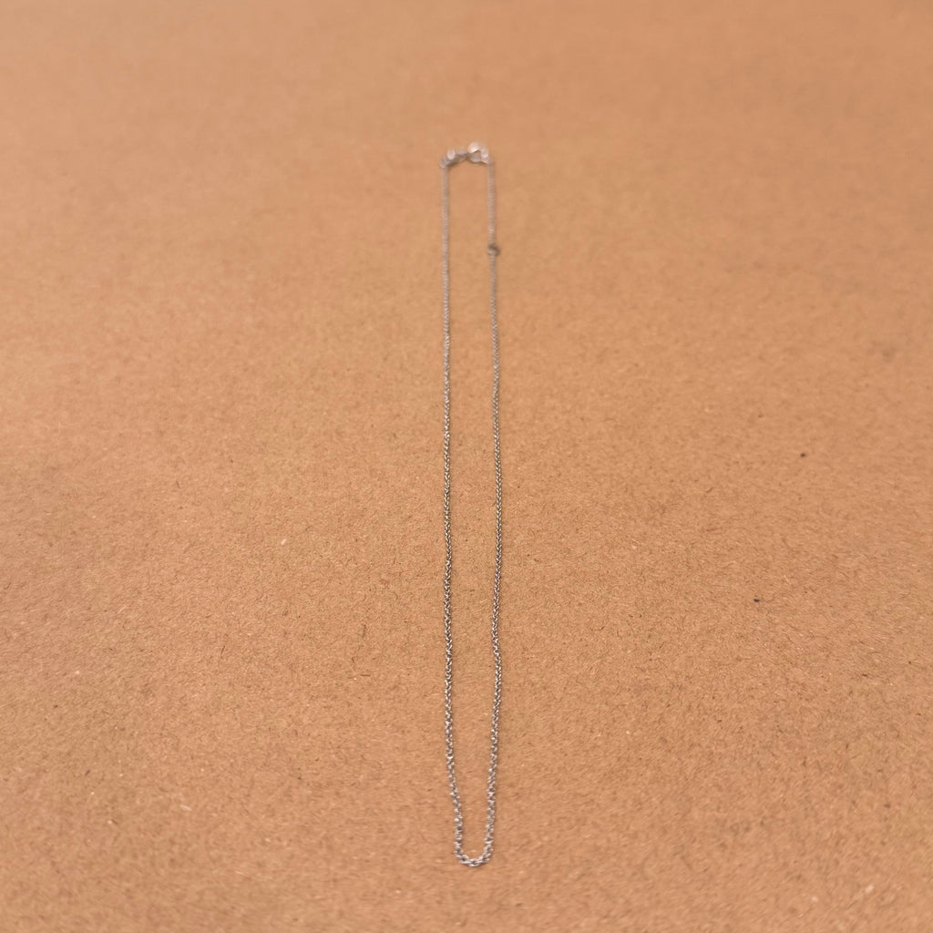 Sterling Thin Cable Chain Necklace 17 in