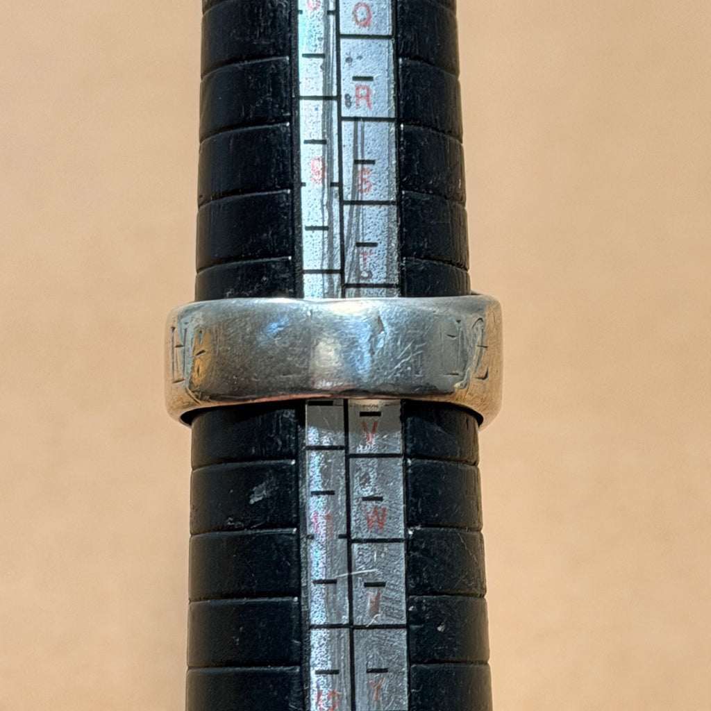 Sterling Onyx Signet Ring With Engraving Sz 10