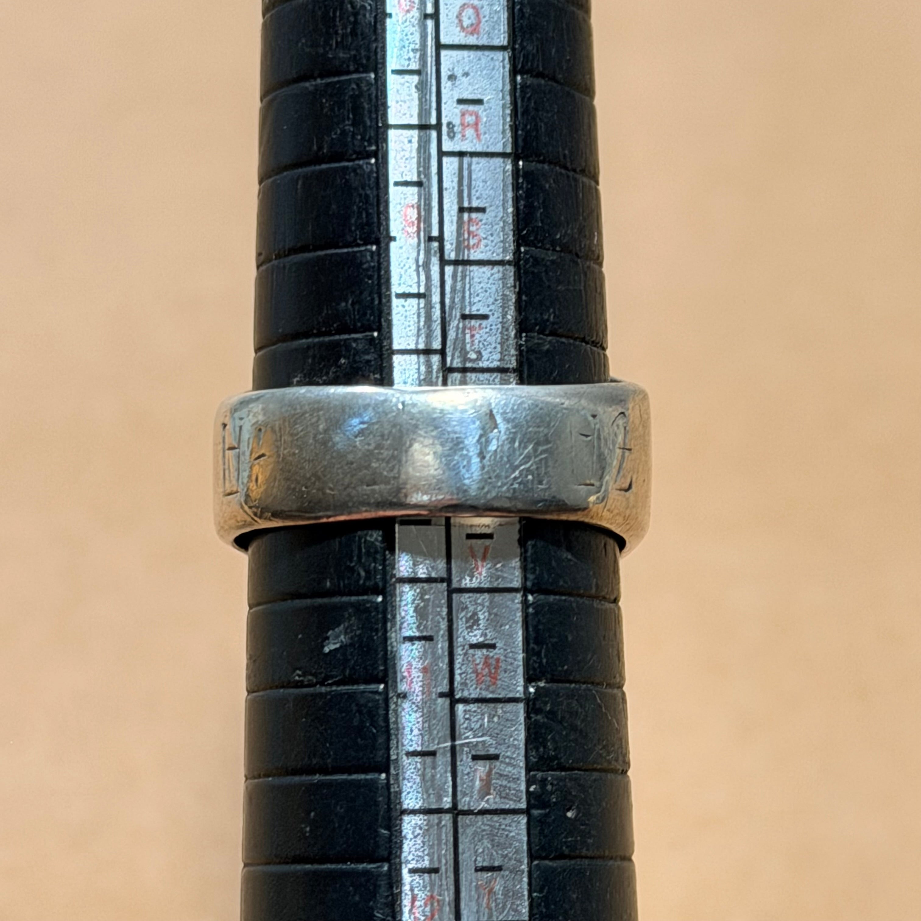 Sterling Onyx Signet Ring With Engraving Sz 10