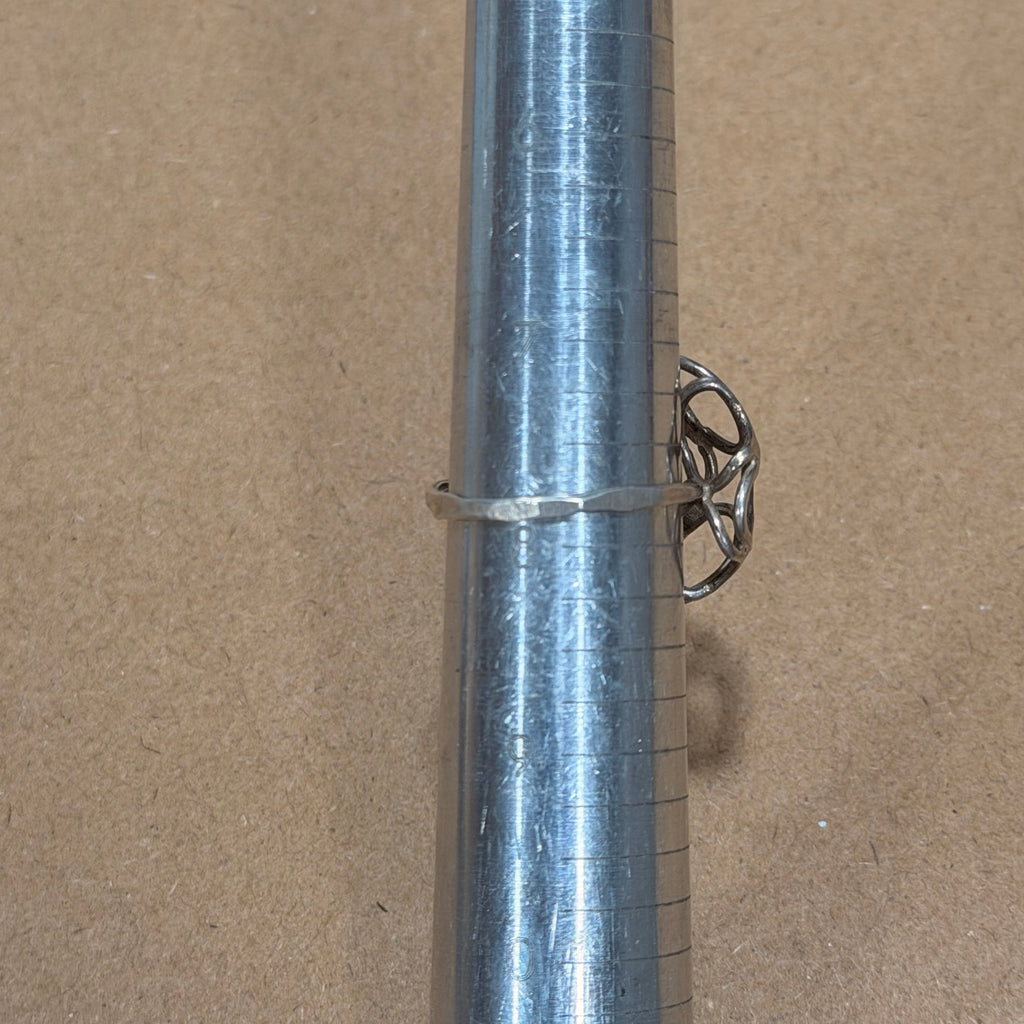 Sterling Abstract Wire Ring Sz 7.75