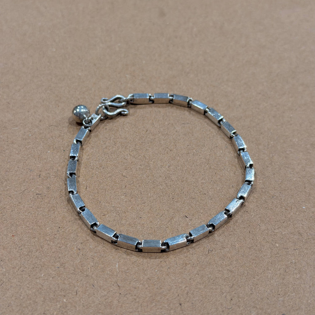 Sterling Bar Link Bracelet 7.5 in