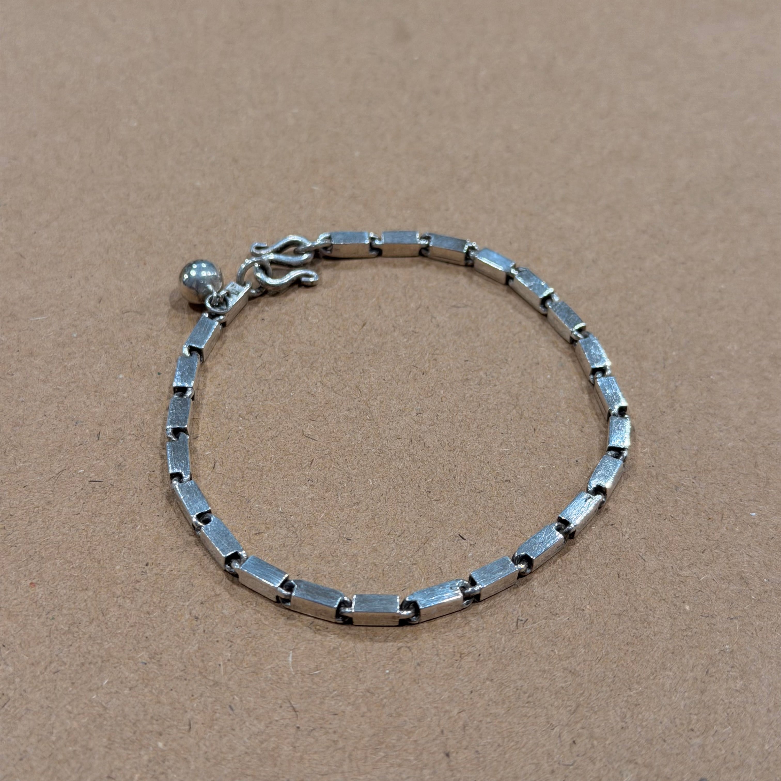 Sterling Bar Link Bracelet 7.5 in