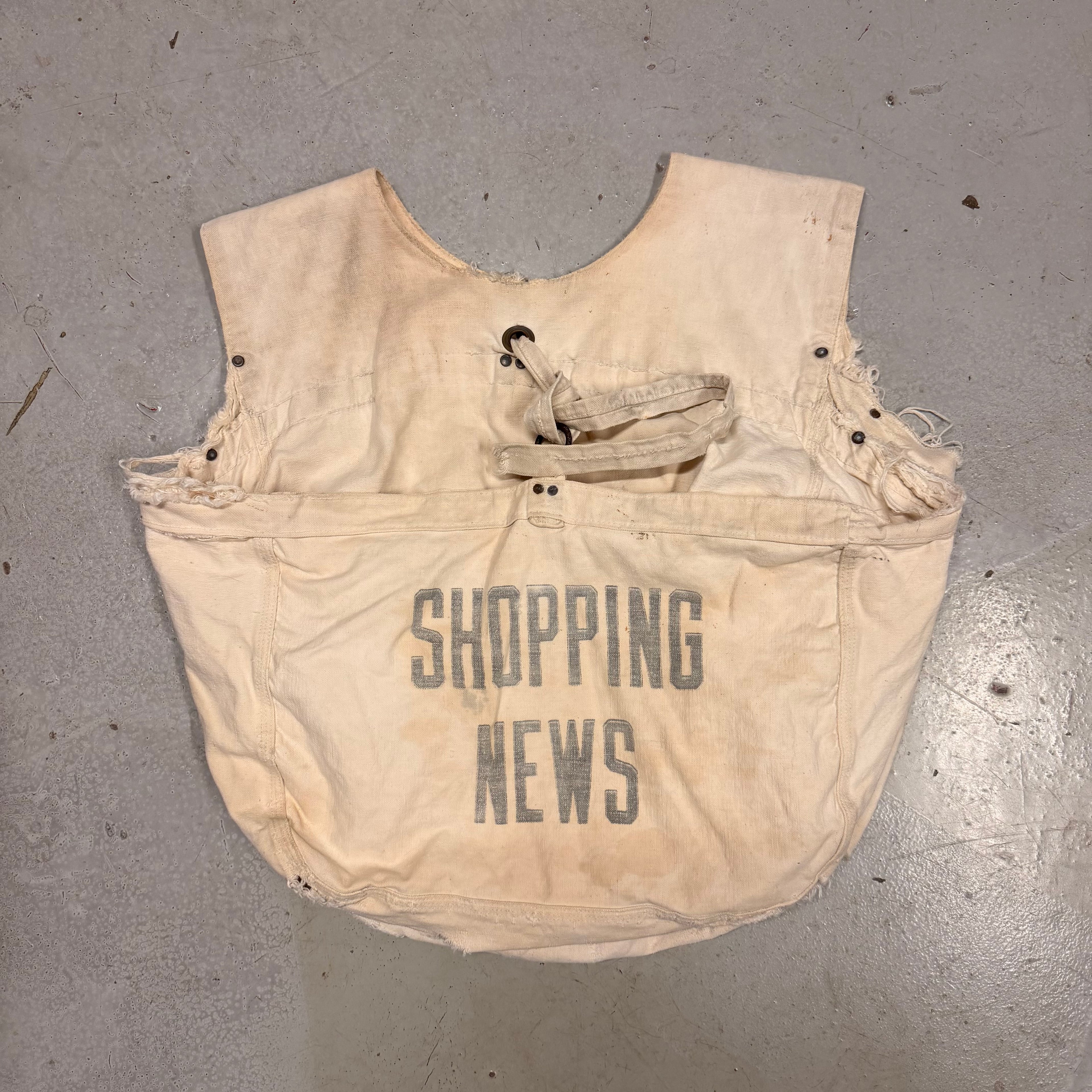 Vintage 60's? Shopping News Over Shirt Newspaper Bag