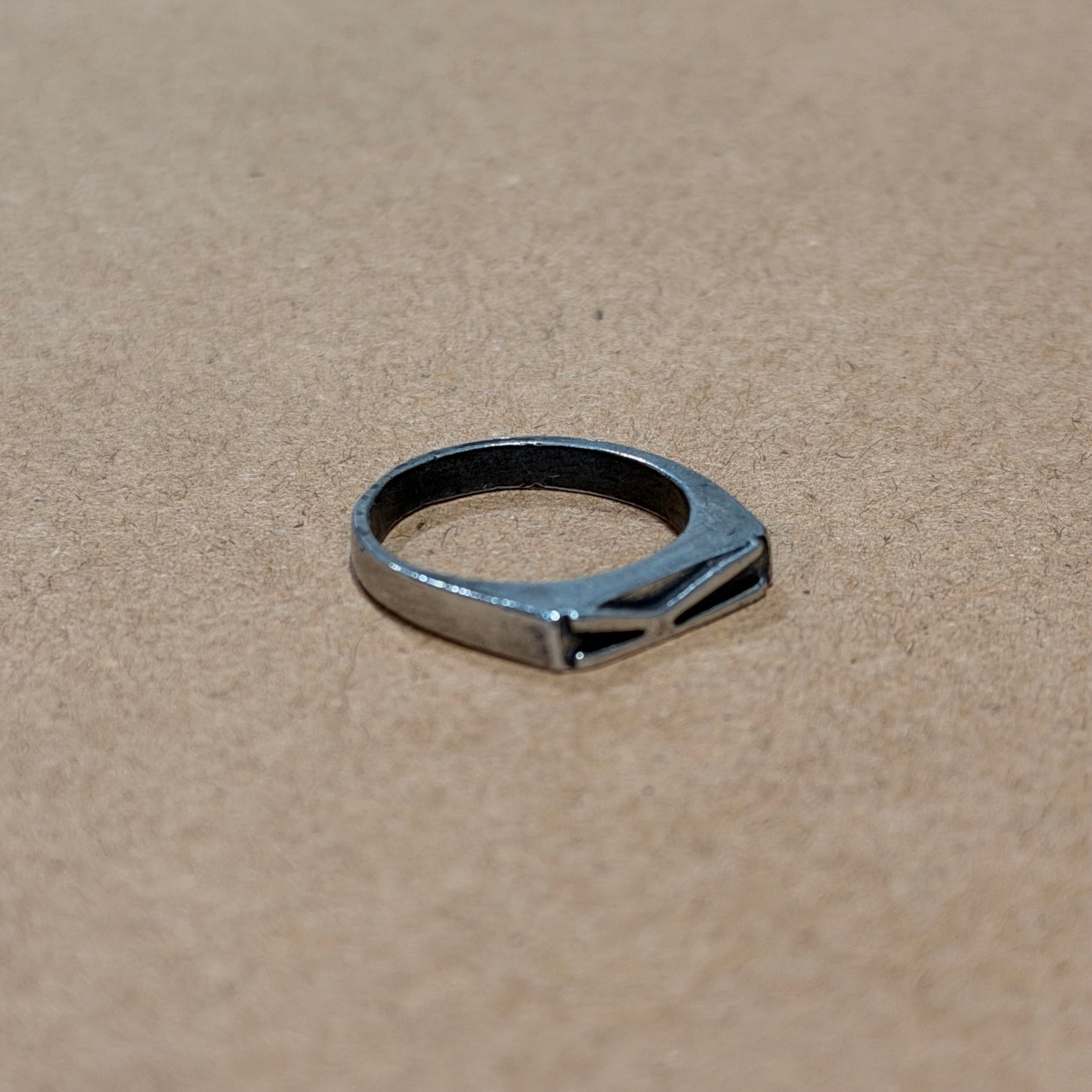 Sterling Slim K Initial Ring Sz 5