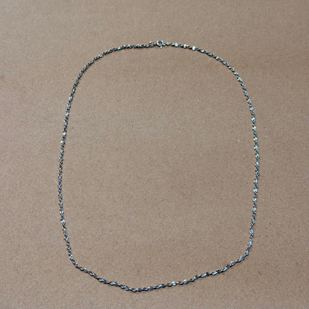 Sterling Twisted Infinity Link Necklace 20 in