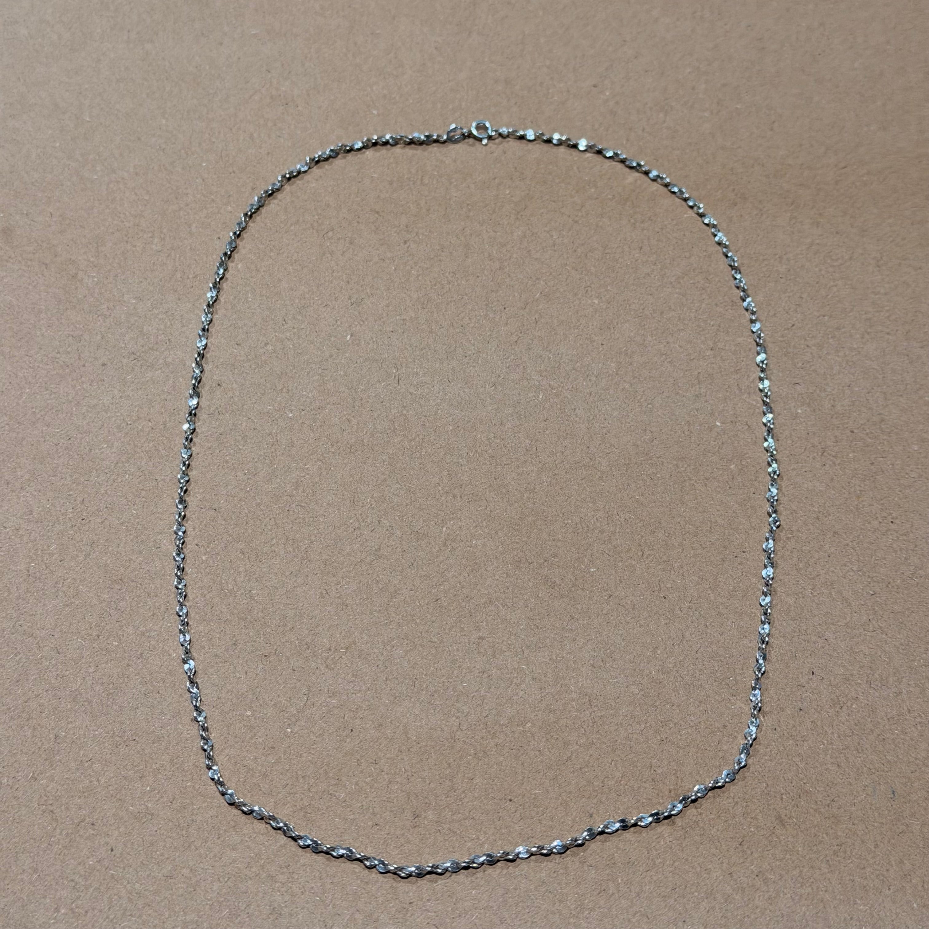 Sterling Twisted Infinity Link Necklace 20 in
