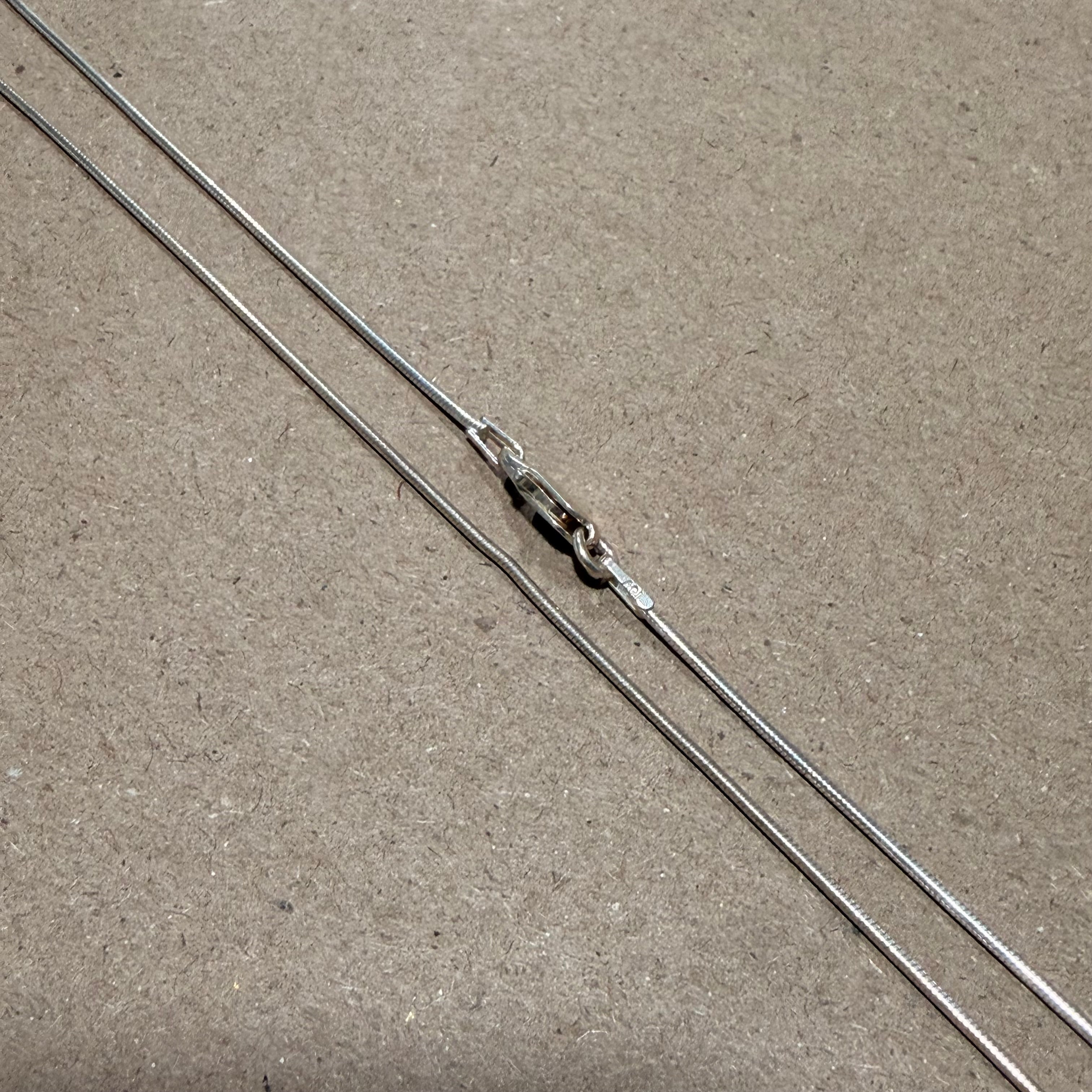 Sterling thin snake chain necklace 19.75 in