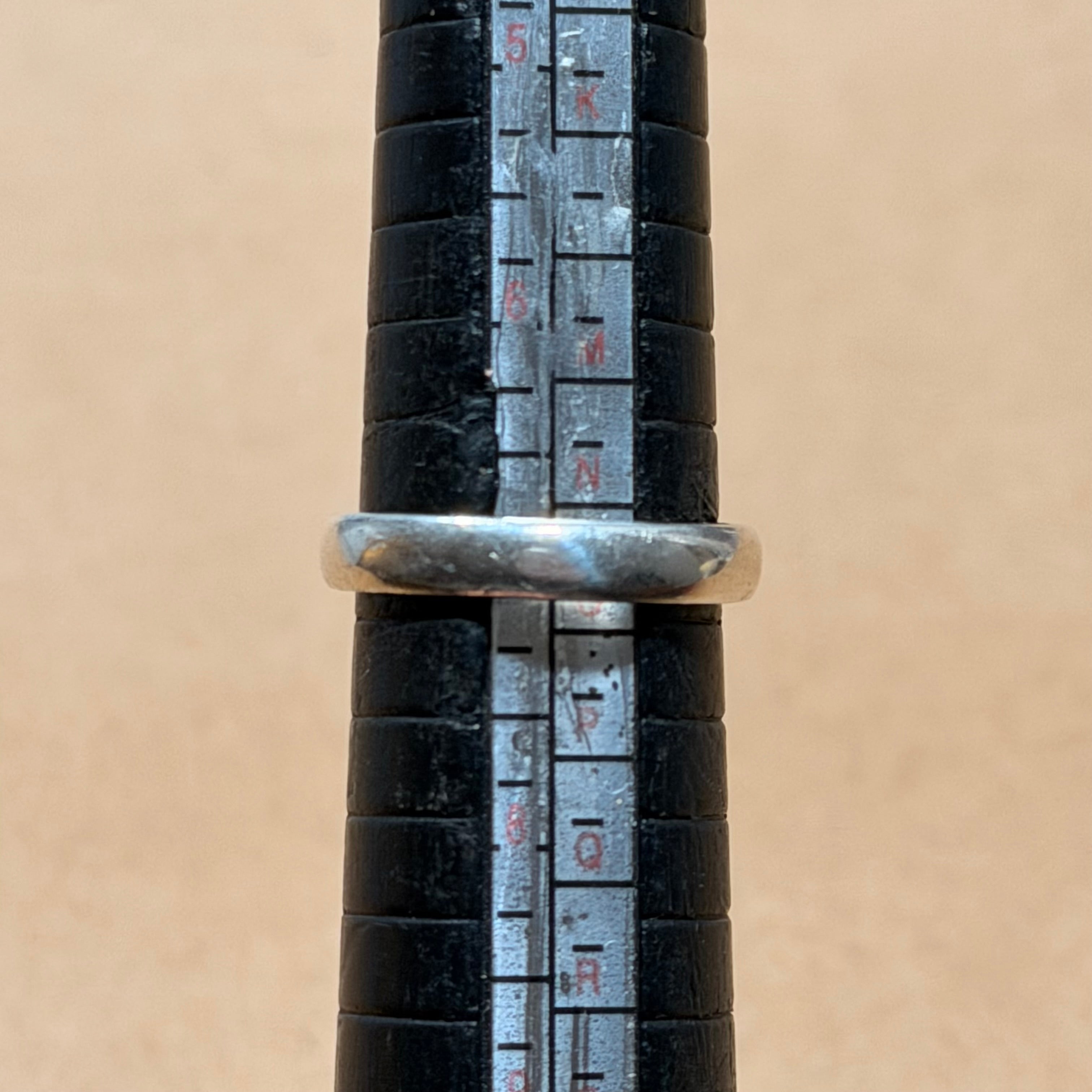 Sterling Skull Carved Stone Ring Sz 7