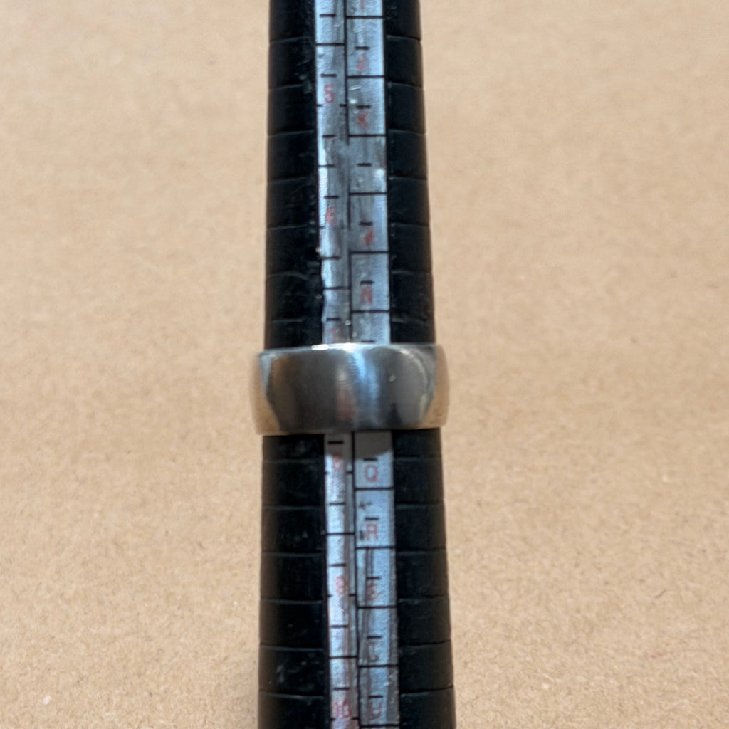 Tall Sterling Band Ring Sz 7.5