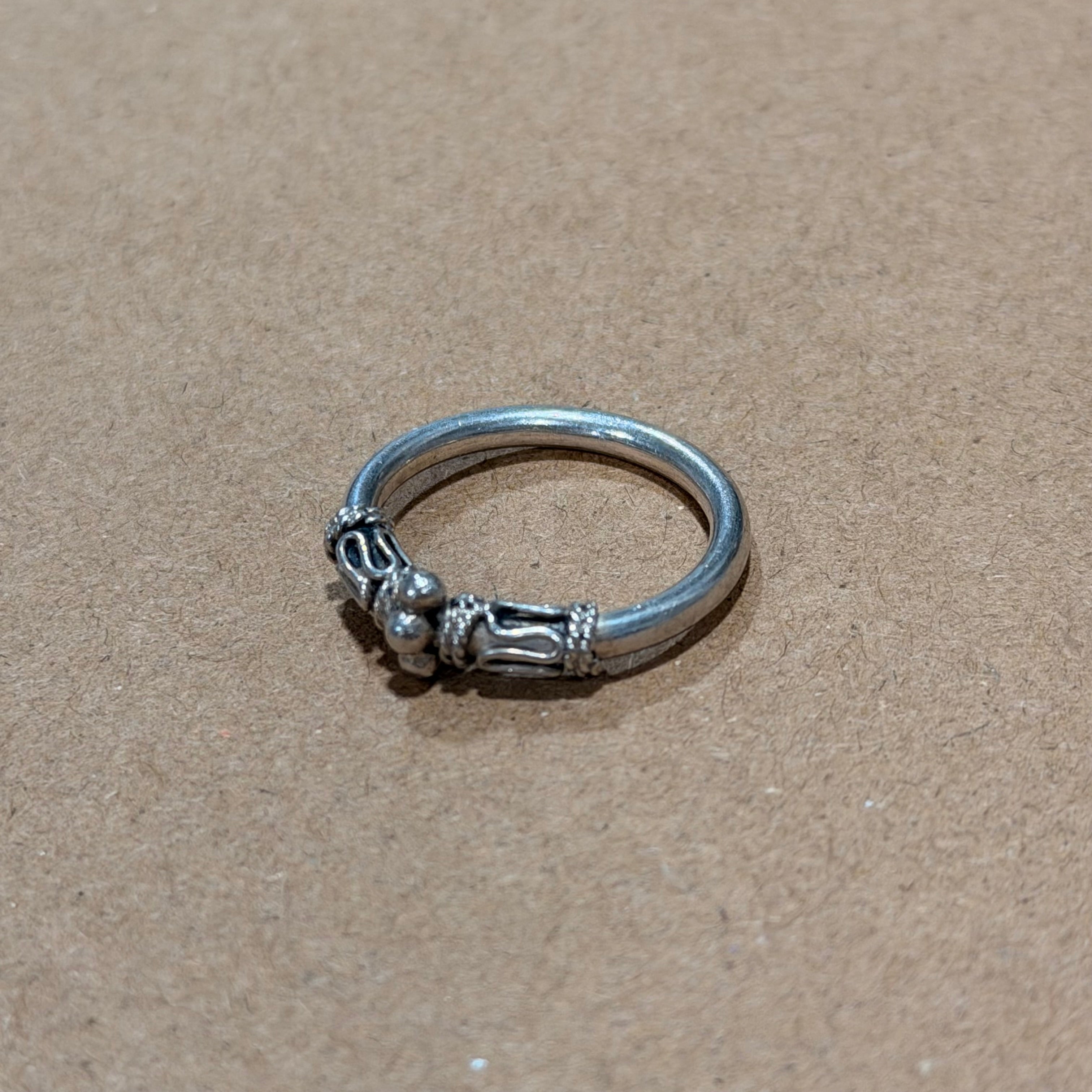 Sterling Bali Style Rounded Band Ring Sz 6