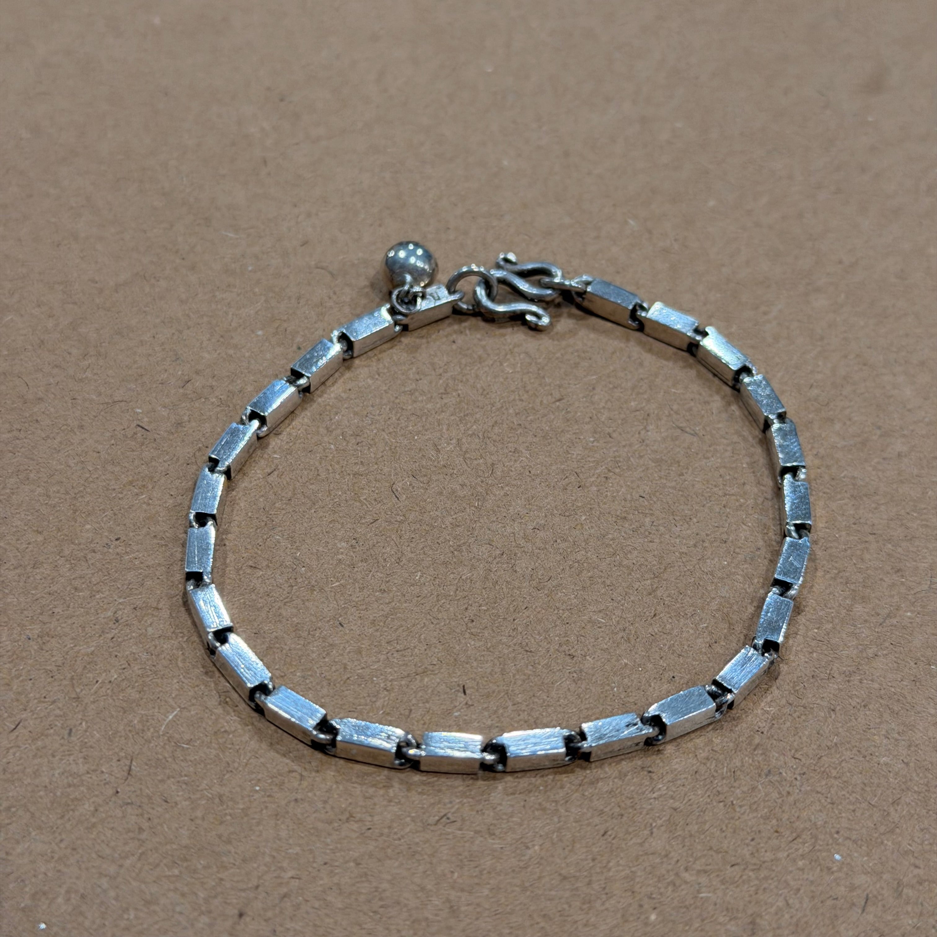 Sterling Bar Link Bracelet 7.5 in