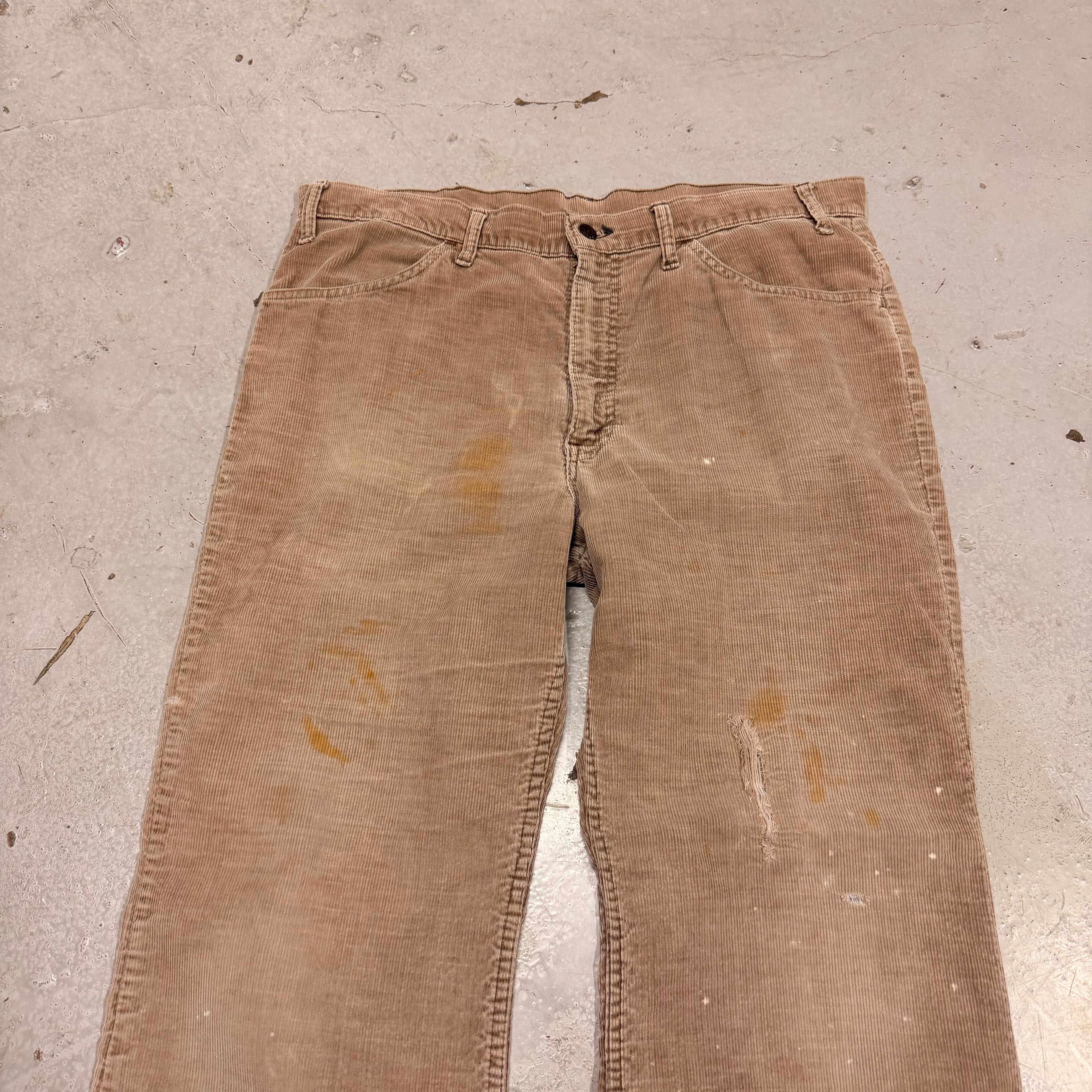 Distressed 70's Levis Corduroy Flare Pants (38X30)