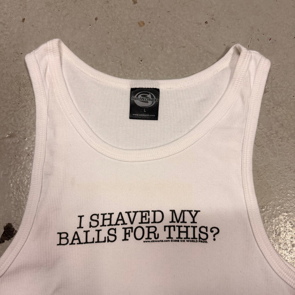Sikworld Shaved My Balls Tank Top Shirt (L)