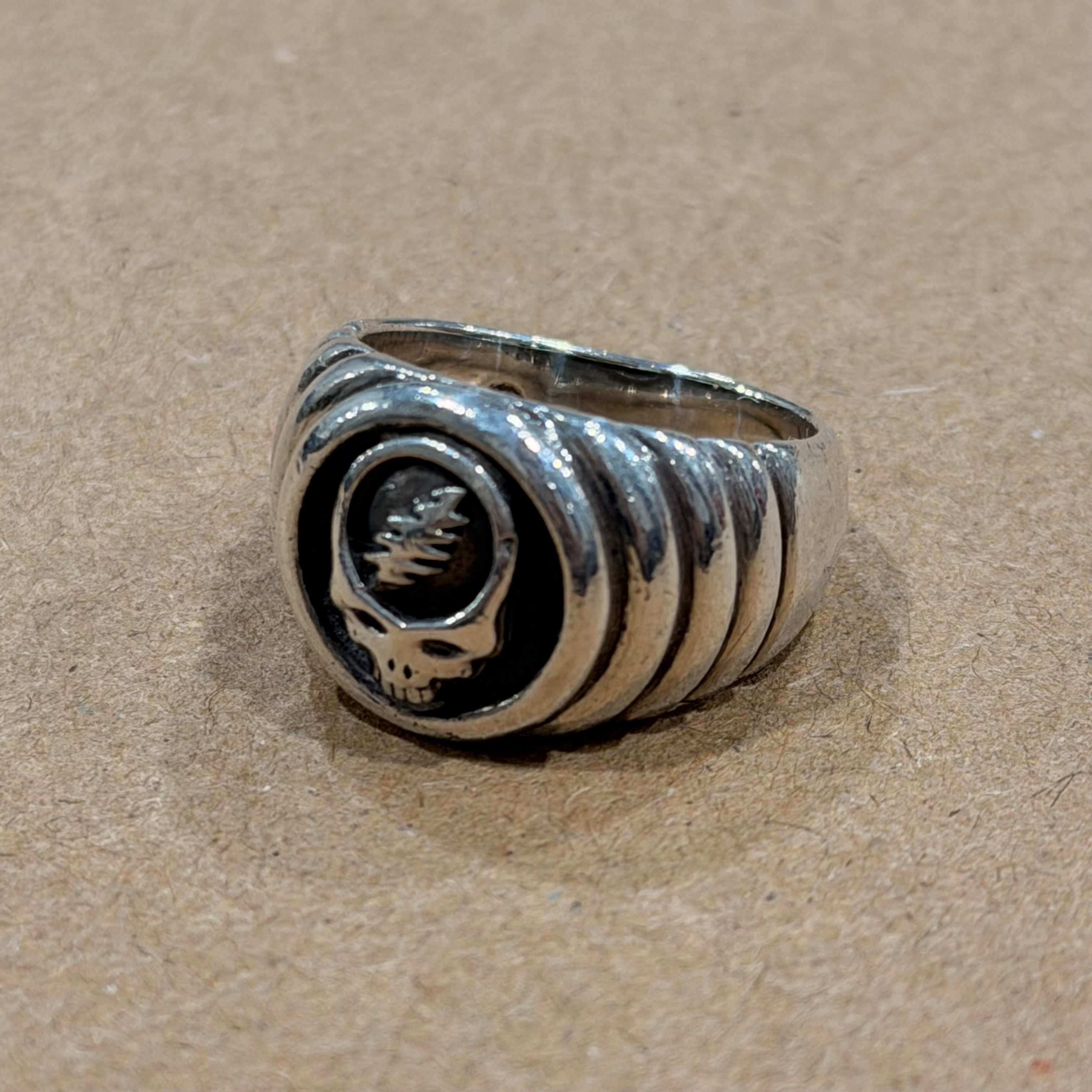 Sterling Grateful Dead Skull Ring Sz 6