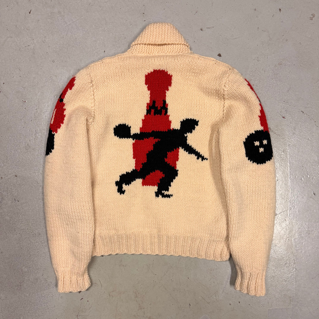 Vintage 50's Bowling Cowichan Knitted Jacket (L)