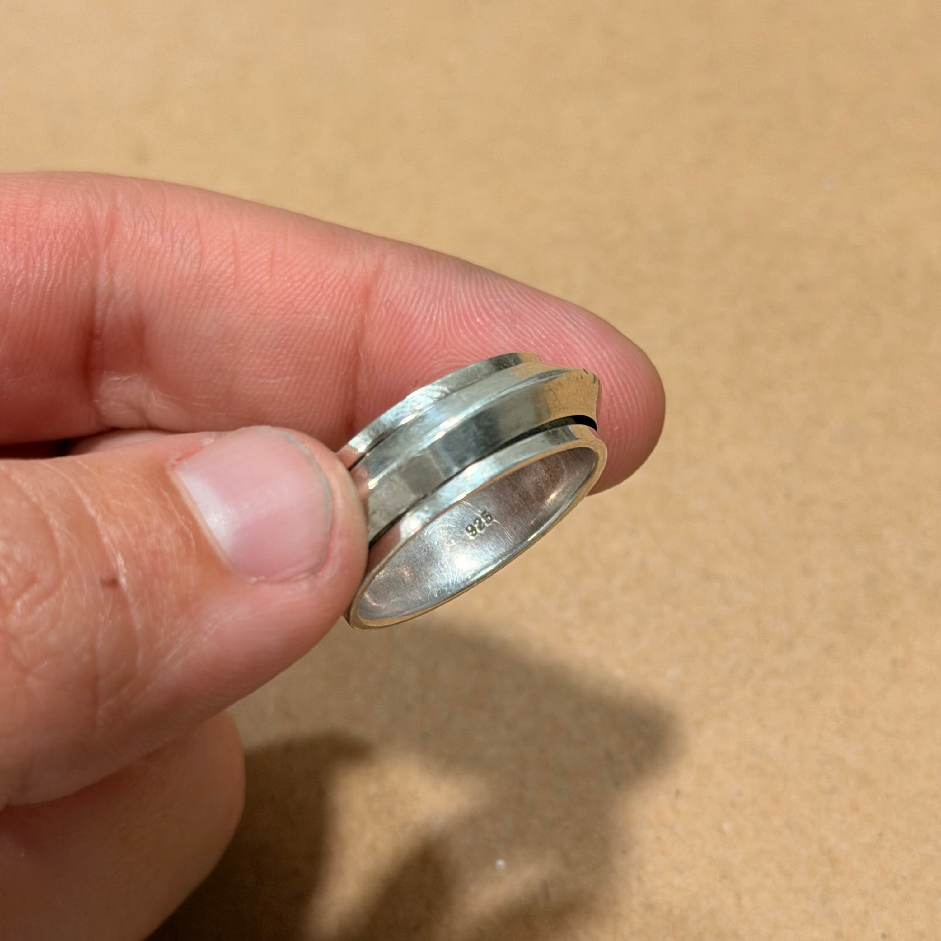 Sterling Rotating Spinner Ring Sz 10.5