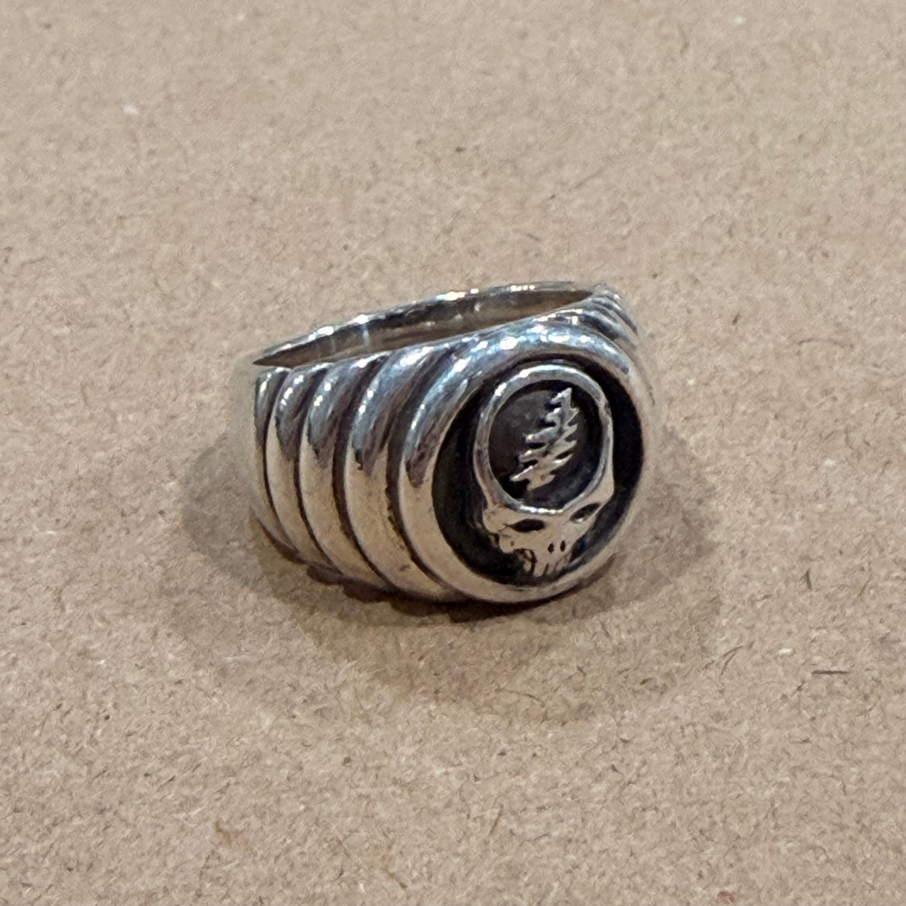 Sterling Grateful Dead Skull Ring Sz 6