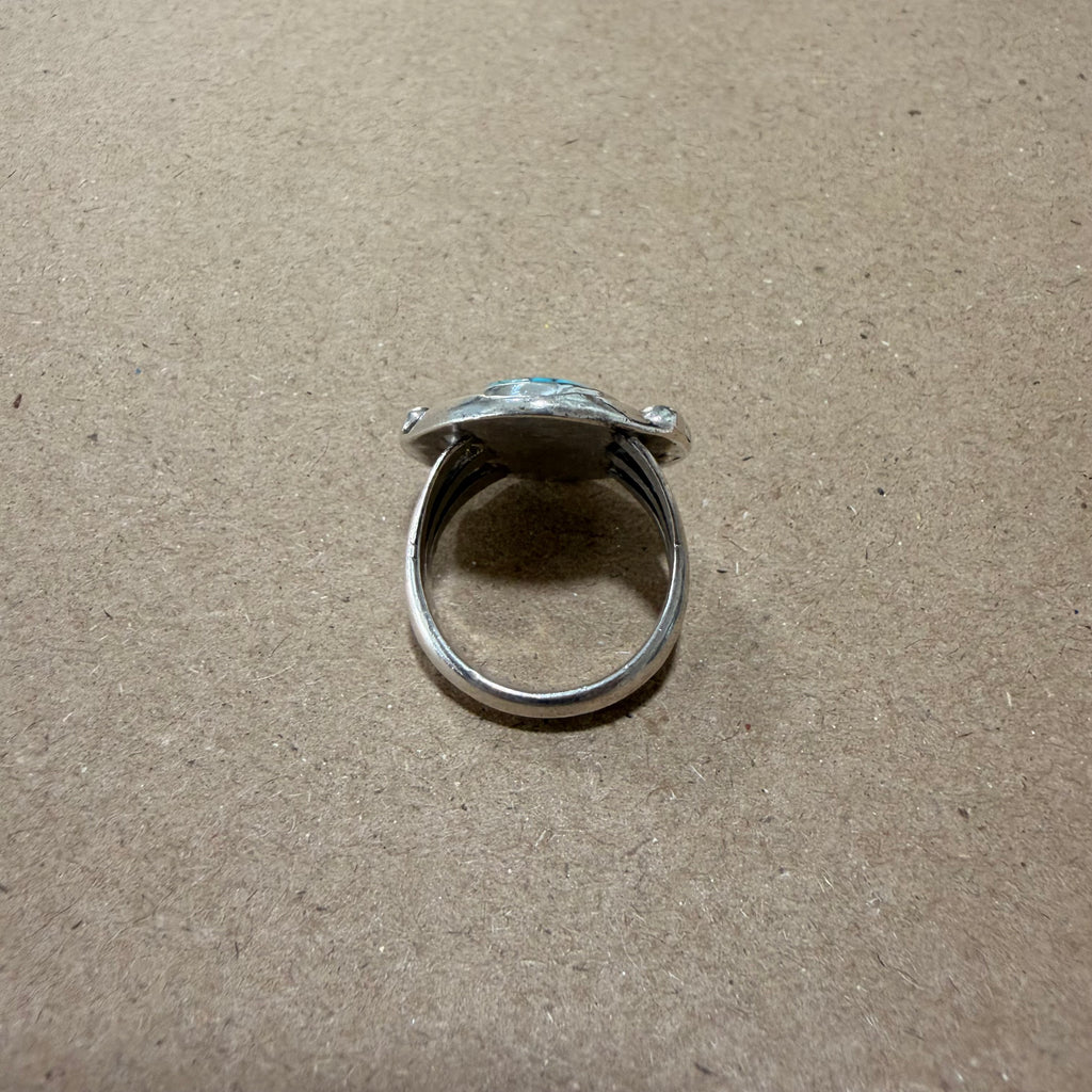 Turquoise & Sterling Southwest Ring Sz 6