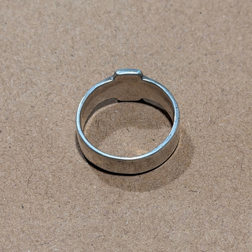 Sterling Abstract Plus Sign Ring Sz 7.5