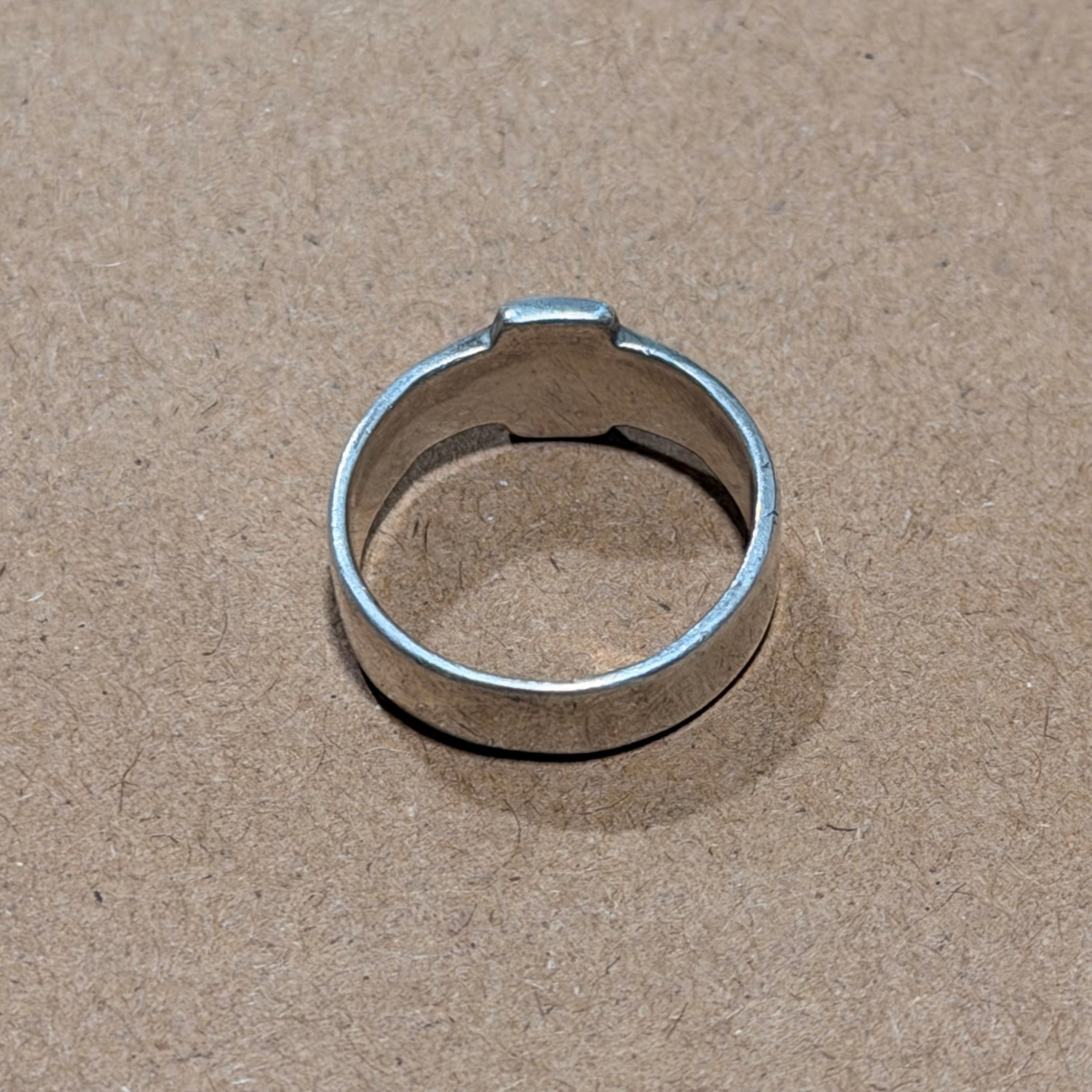 Sterling Abstract Plus Sign Ring Sz 7.5