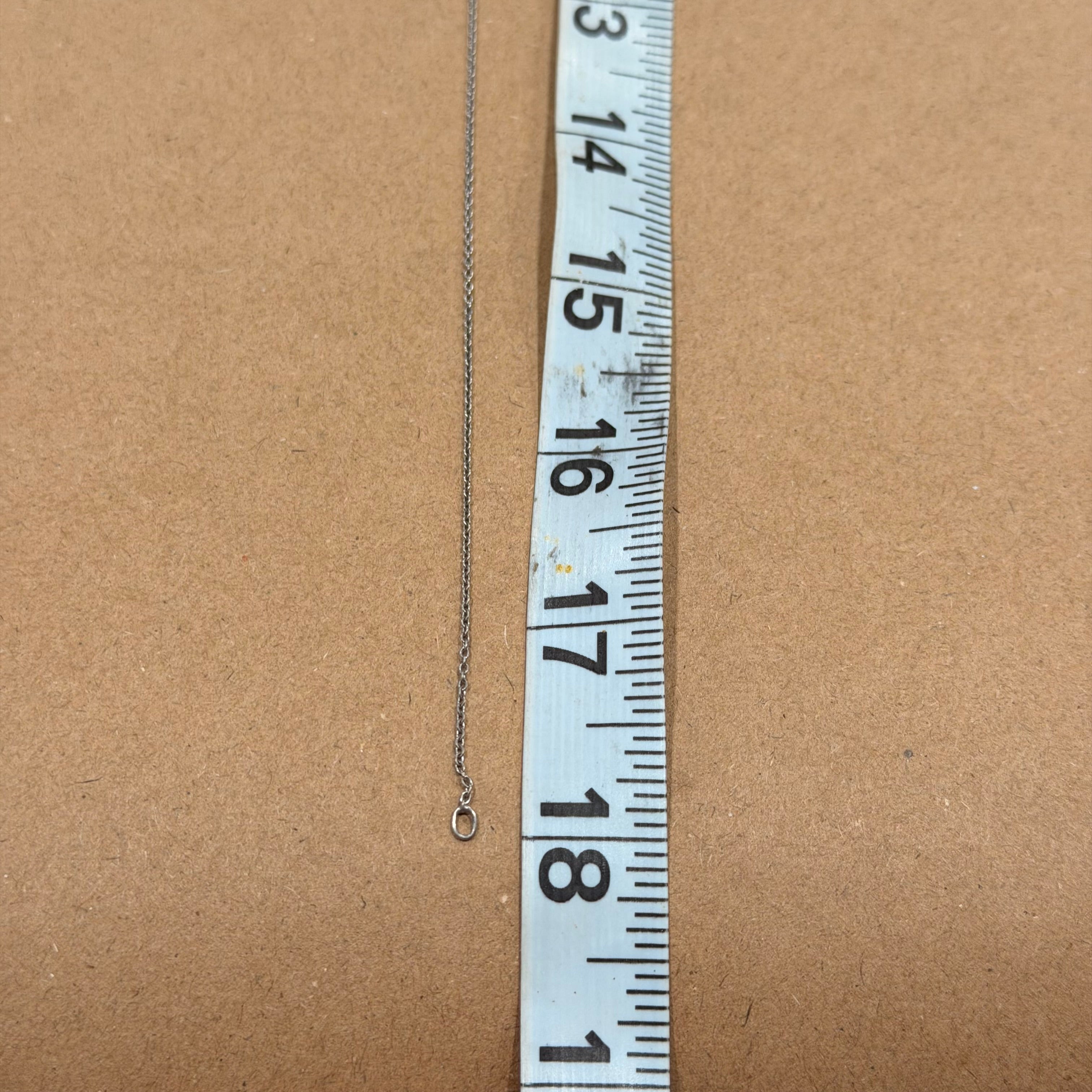 Sterling Lightweight Thin Chain Link Necklace 18 in