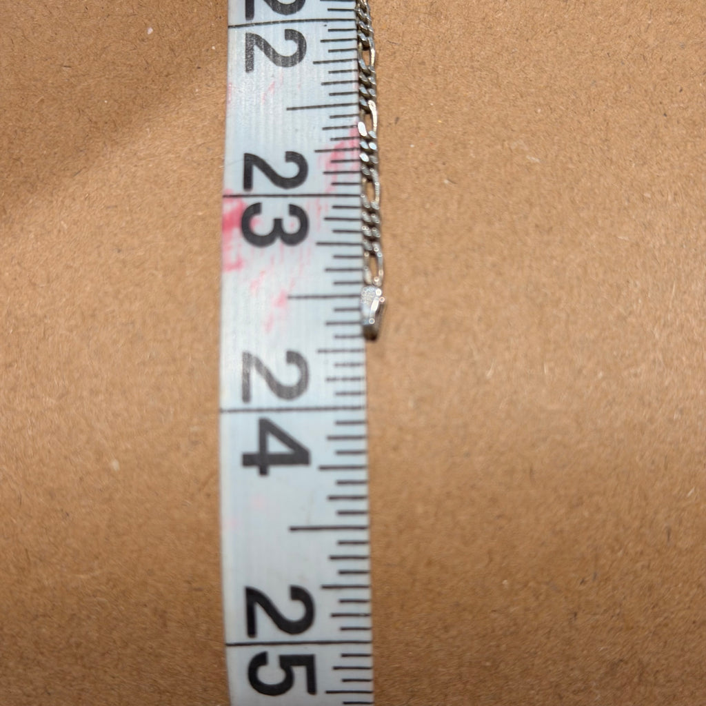 Sterling Mini Figaro Link Necklace 23.5 in