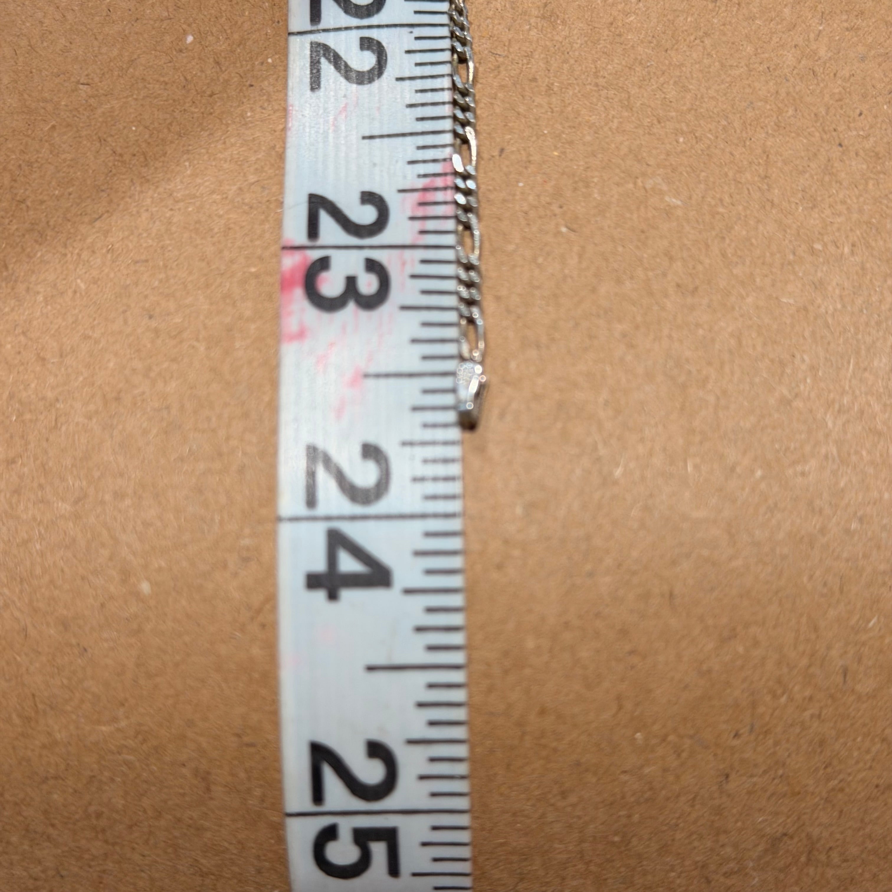 Sterling Mini Figaro Link Necklace 23.5 in