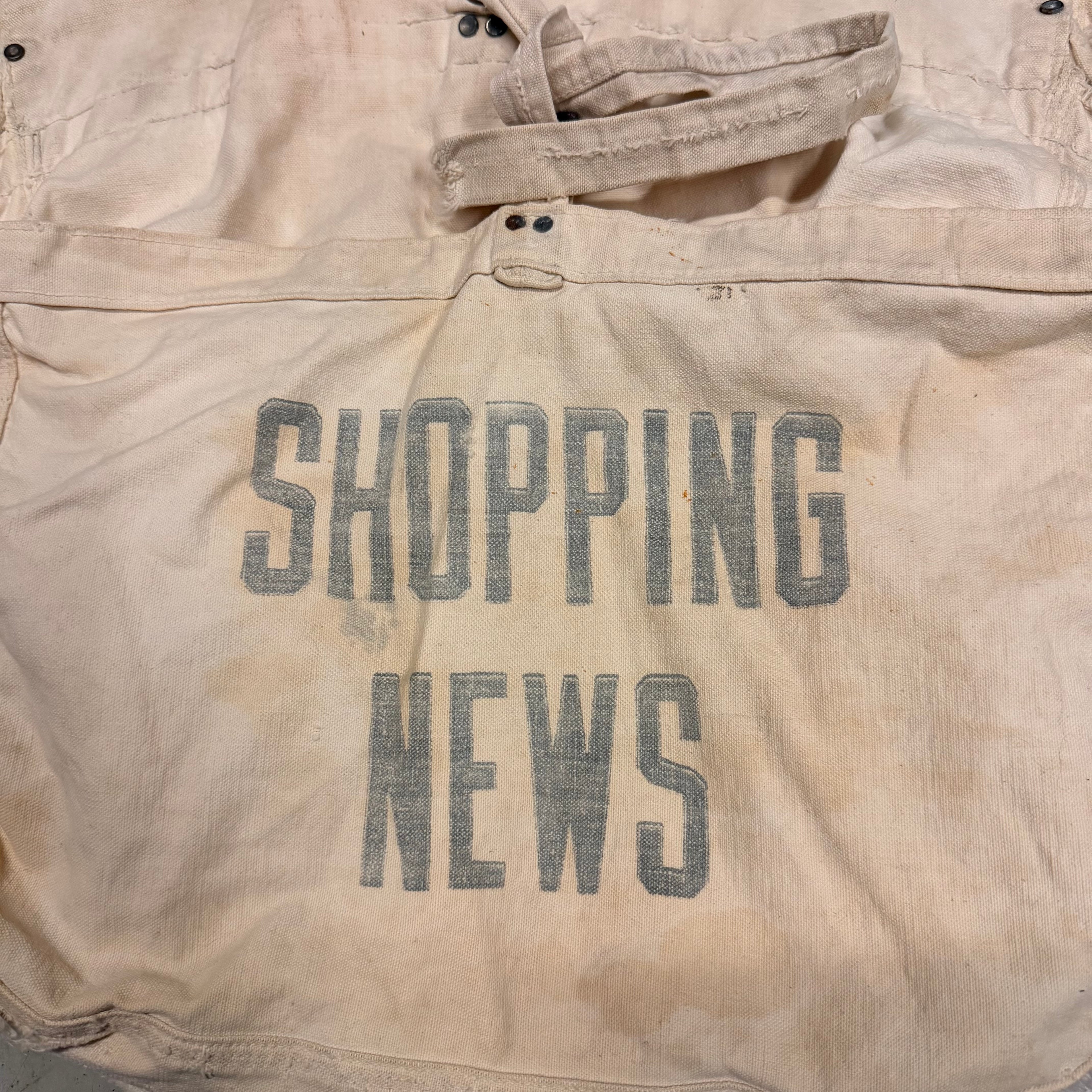 Vintage 60's? Shopping News Over Shirt Newspaper Bag
