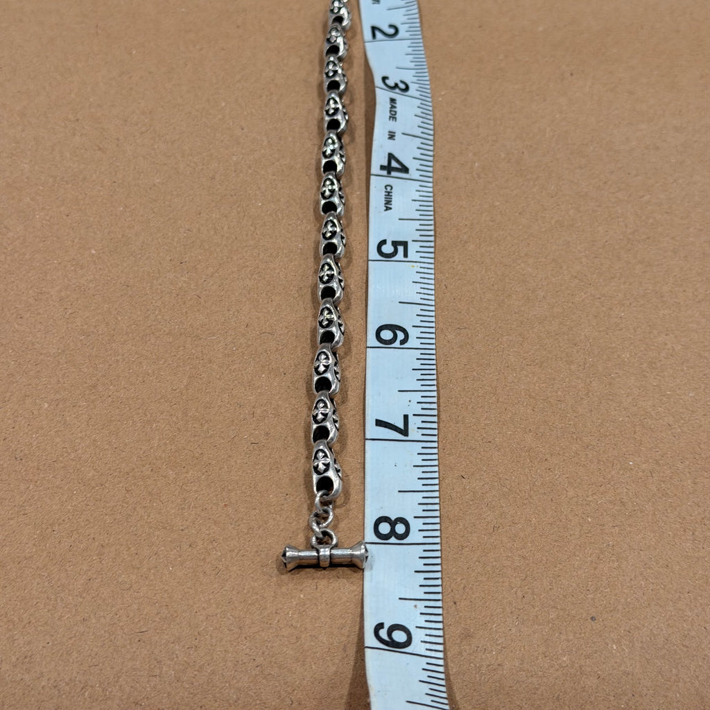 Sterling Chunky Cross Link Bracelet
