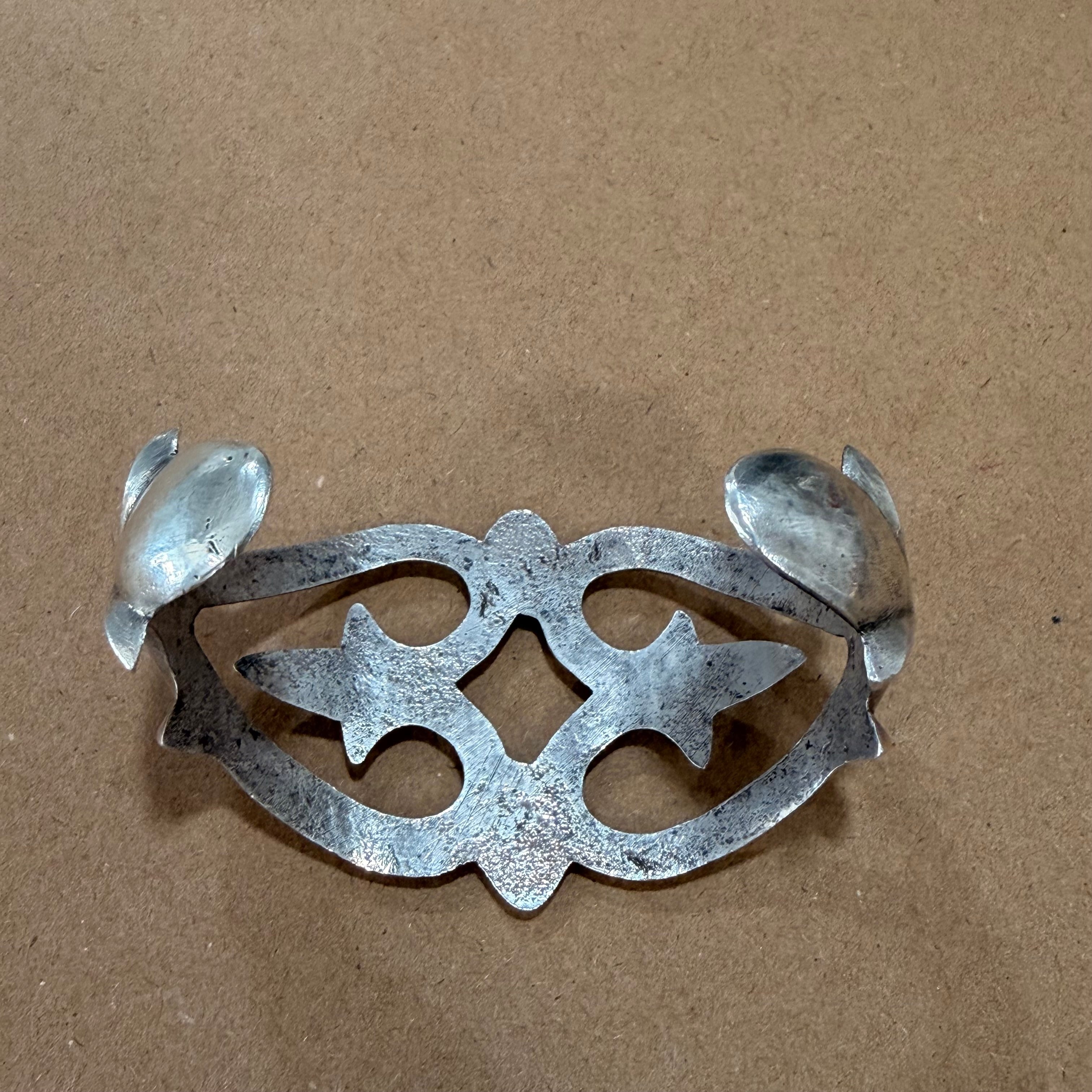 Massive Silver Sand Casted Navajo Cuff Bracelet 7 in