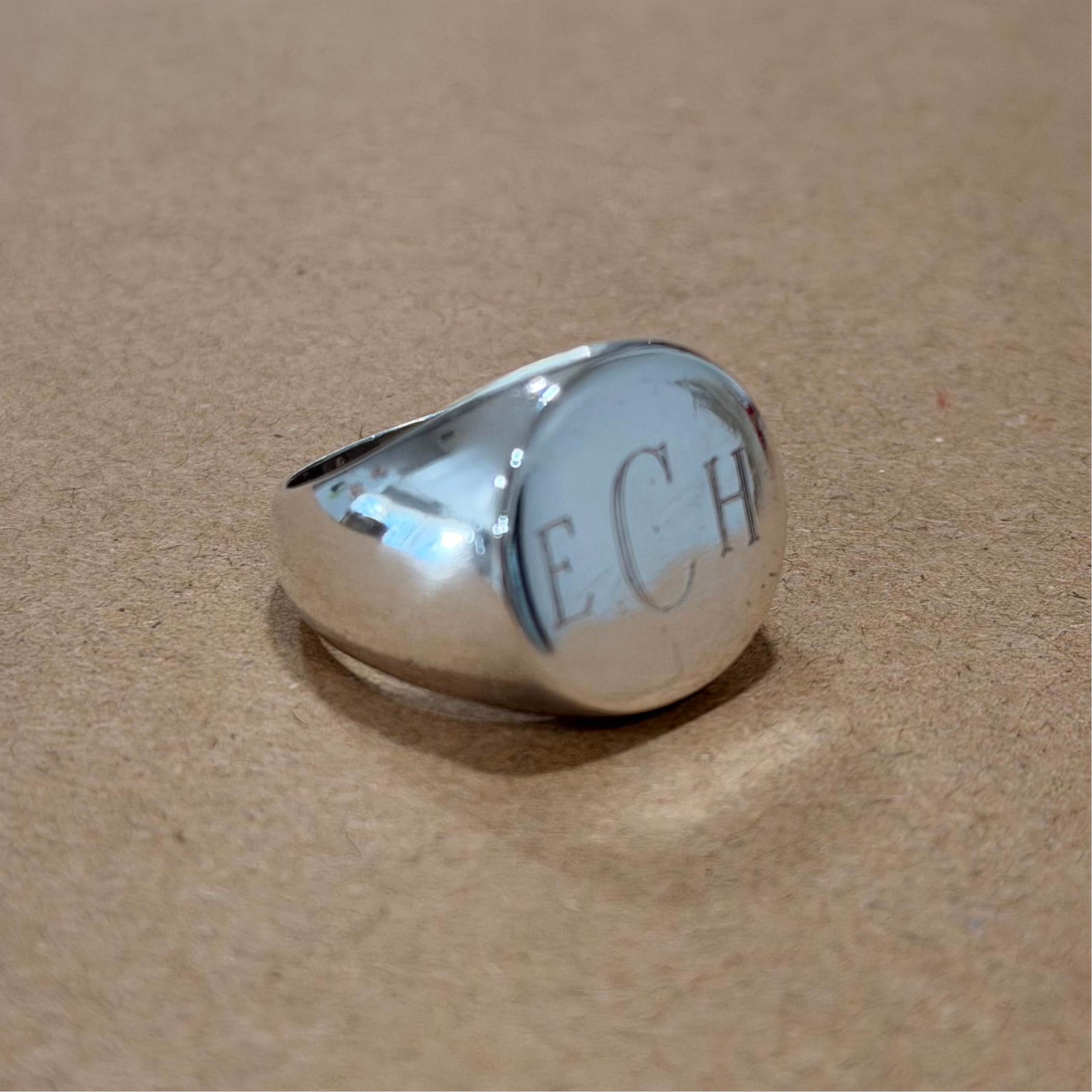 Sterling ECH Signet Ring Sz 10